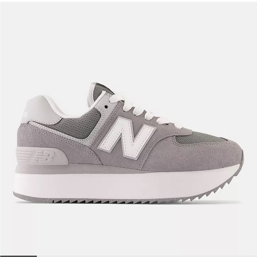 New Balance 574+ grey sneakers size 8.5 - Picture 7 of 10